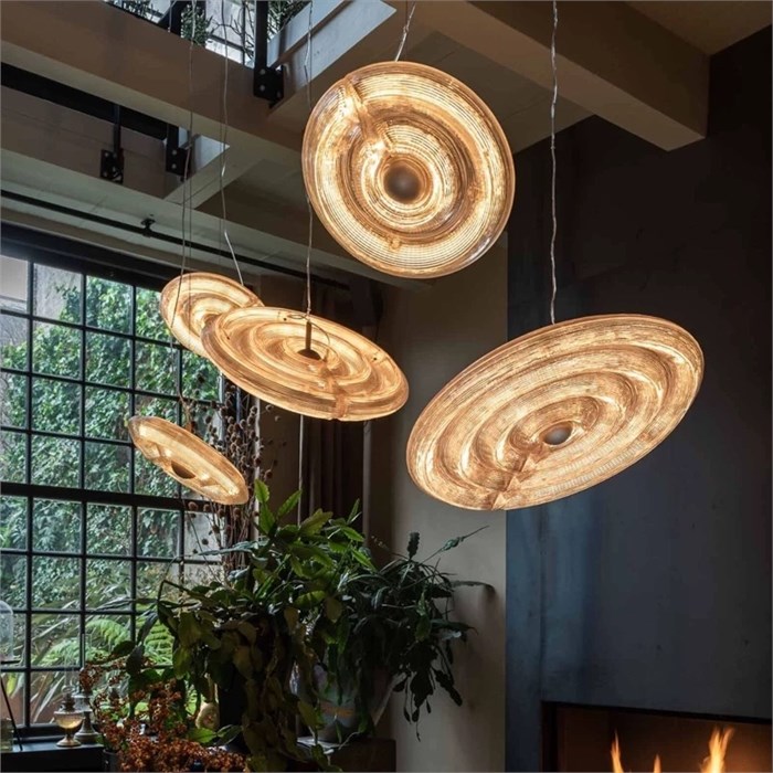 Дизайнерский подвесной светильник из оникса Onyx Disk D65 10253 - Onlainsale HOME