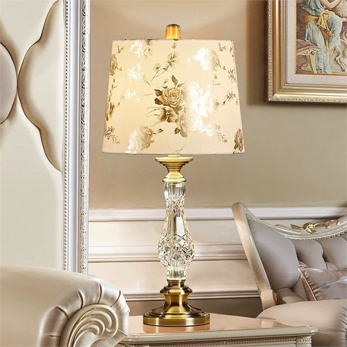 Хрустальная настольная лампа Knappeschatz Gold Blossom 62см 10262 - Onlainsale HOME