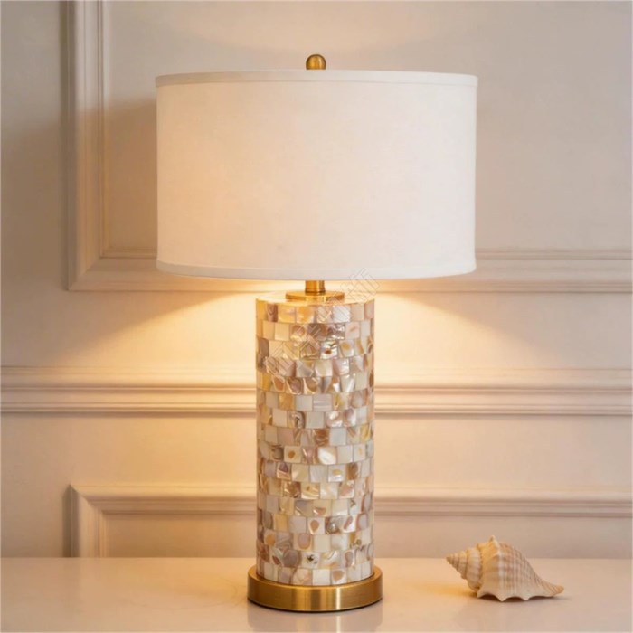 Настольная лампа из перламутра Mother of Pearl 58см 10264 - Onlainsale HOME