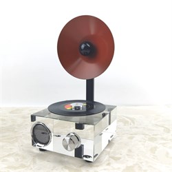 Винтажный хрустальный граммофон 10058