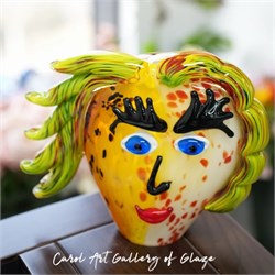 скульптуру из муранского стекла «Голова женщины с цветком» 10131