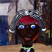 стеклянная скульптура женской головы, Мурано, в стиле Пабло Пикассо 10113