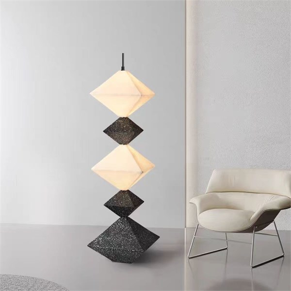 Архитектурный напольный светильник-скульптура «Rhombus Cube» (Brutalism Light Premium) 10150 - Onlainsale HOME