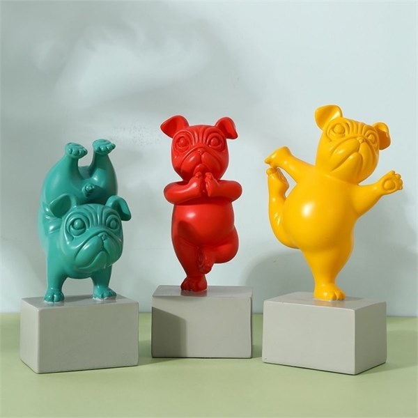 Набор дизайнерских статуэток Pop Art «Йога-Бульдоги» (Yedwo Premium Edition) 10023 - Onlainsale HOME