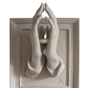 Настенный гипсовый подсвечник панно Руки 10232 - Onlainsale HOME