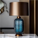 Настольная лампа Ocean Bubble Gold Murano Blue 10038 - Onlainsale HOME