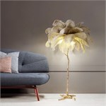 Дизайнерский торшер-пальма из страусиных перьев «Ostrich Pink» (Hollywood Luxury Edition) 10088 - Onlainsale HOME