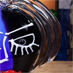 Дизайнерская ваза из муранского стекла Notte Visage кубизм 10137 - Onlainsale HOME