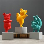 Набор дизайнерских статуэток Pop Art «Йога-Бульдоги» (Yedwo Premium Edition)-желтая 10025 - Onlainsale HOME
