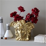 Дизайнерская золотая ваза Медуза из керамики 10229 - Onlainsale HOME