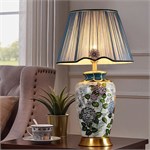 Дизайнерская керамическая настольная лампа Hortensia Blue 10231 - Onlainsale HOME