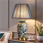 Дизайнерская керамическая настольная лампа Hortensia Blue 10231 - Onlainsale HOME